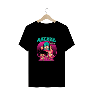 camiseta plus size arcade