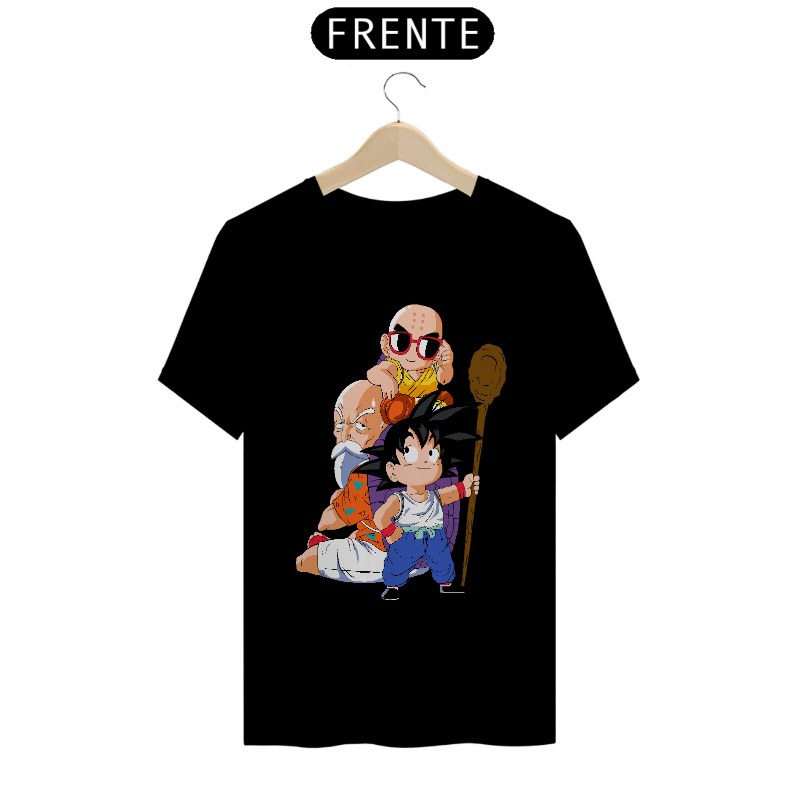 camiseta t-shirt quality kame goku e kuririn