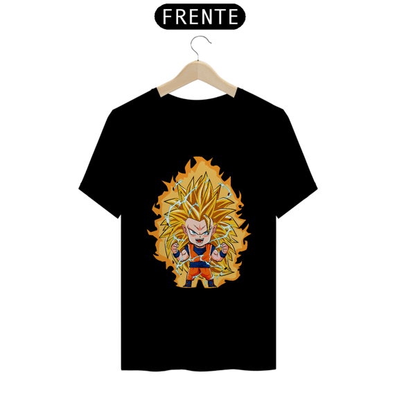 camiseta t-shirt quality goku ss3 chibi