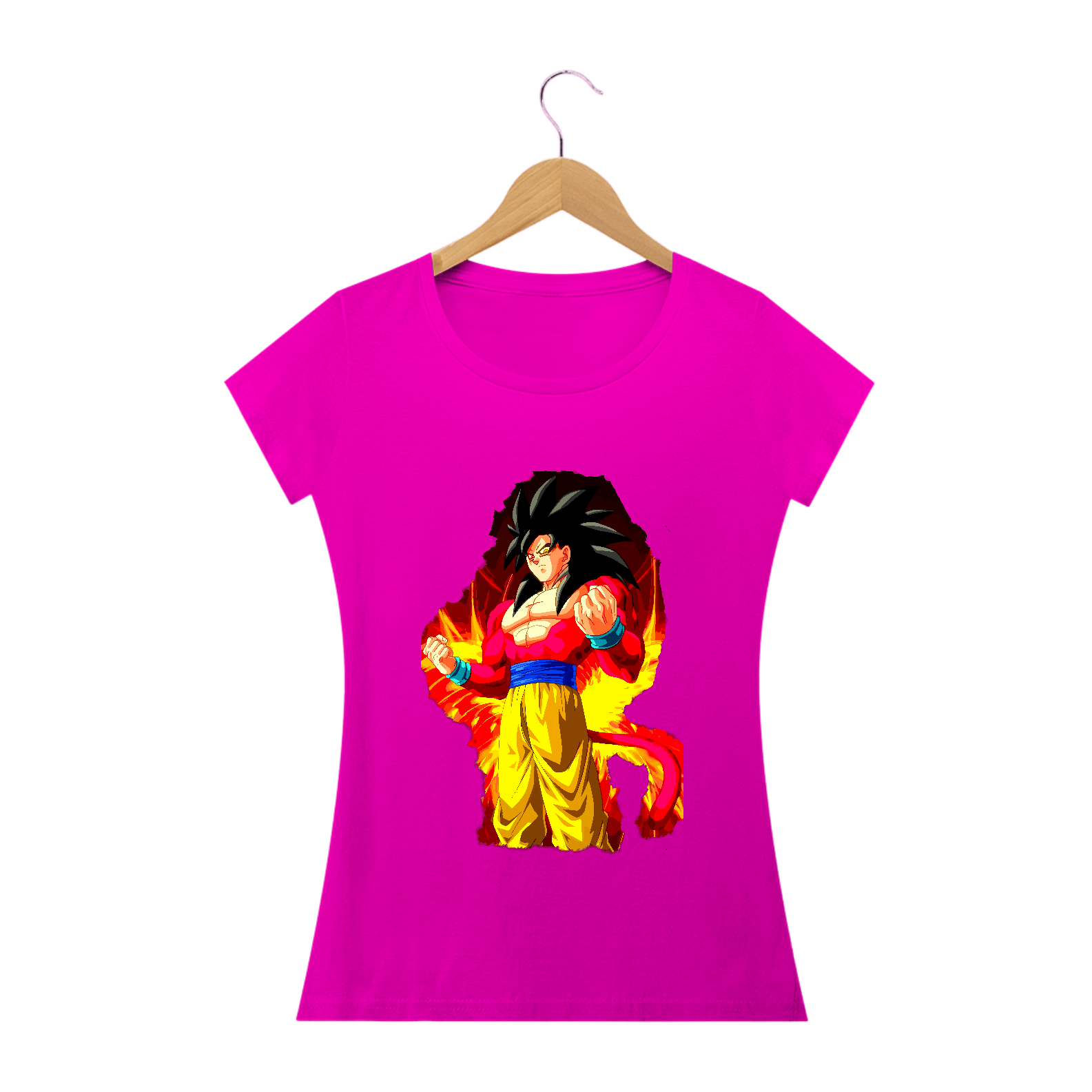 camiseta feminina goku ss4