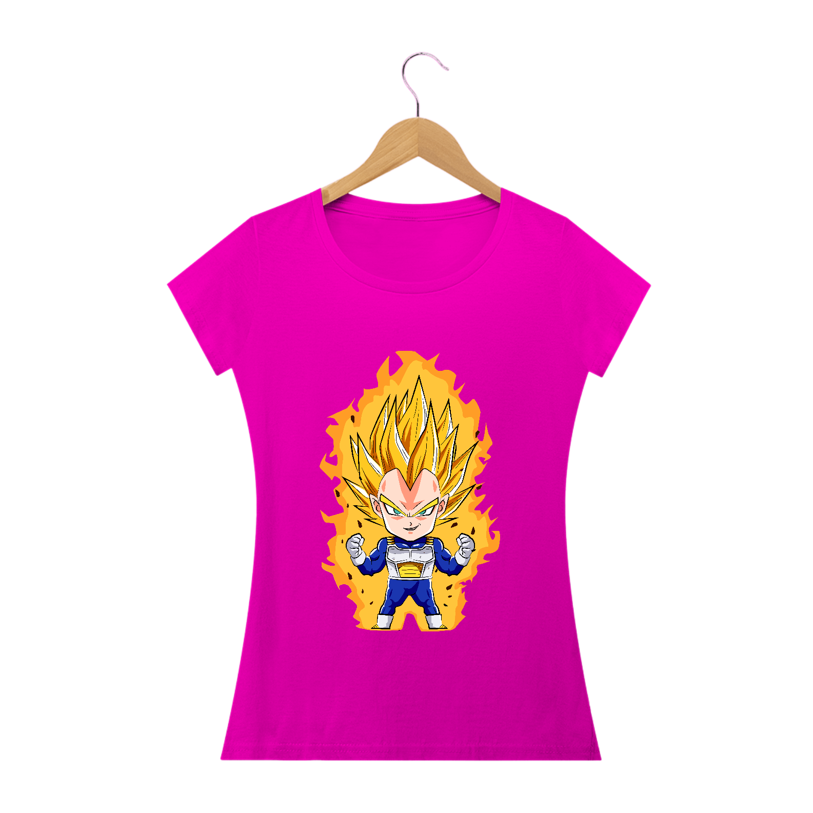 camiseta feminina vegeta chibi