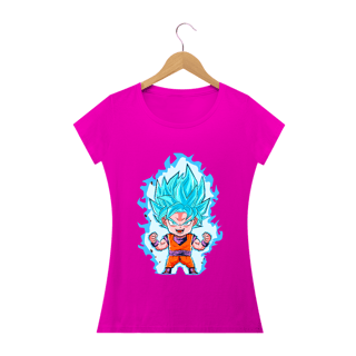 camiseta feminina goku blue