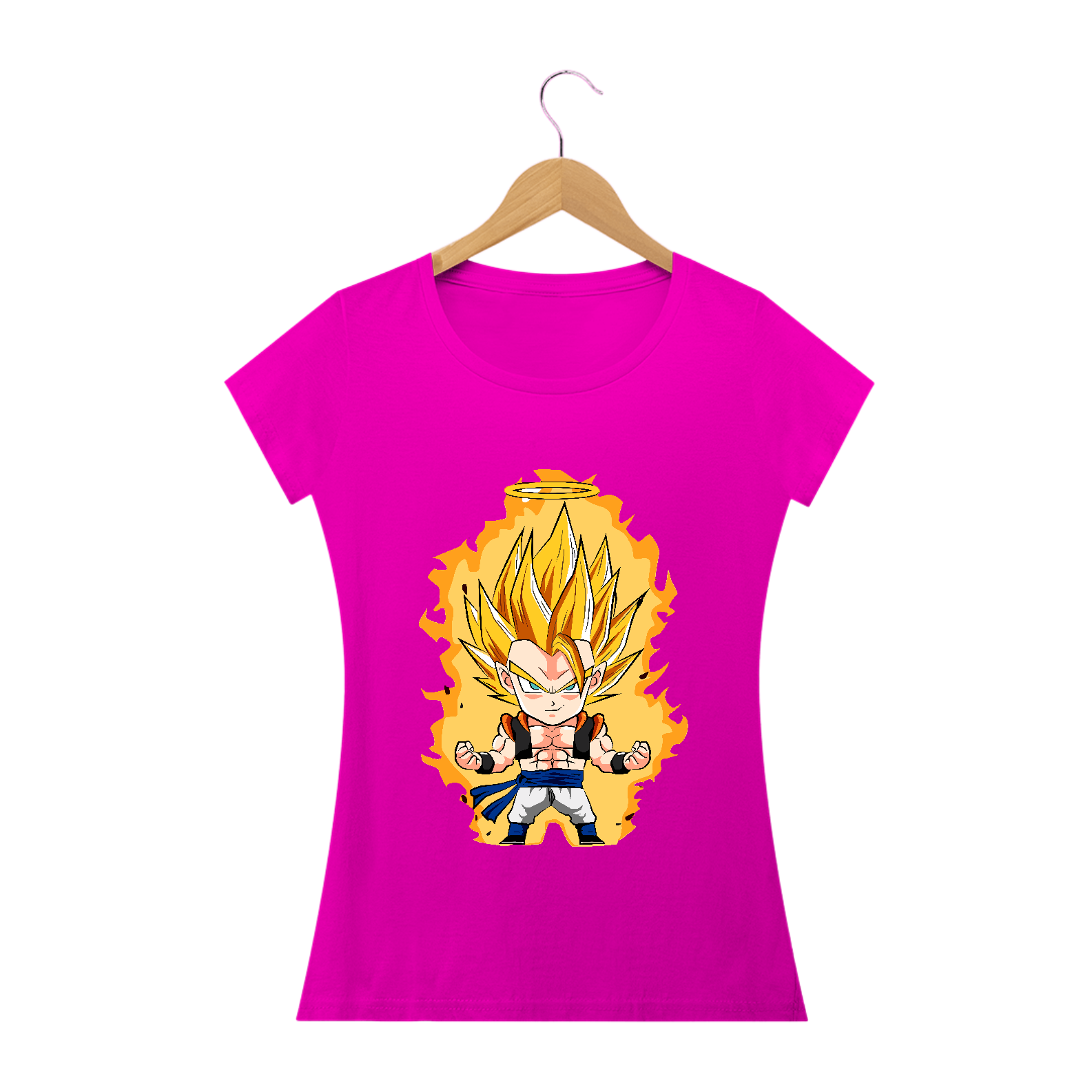 camiseta feminina gogeta chibi