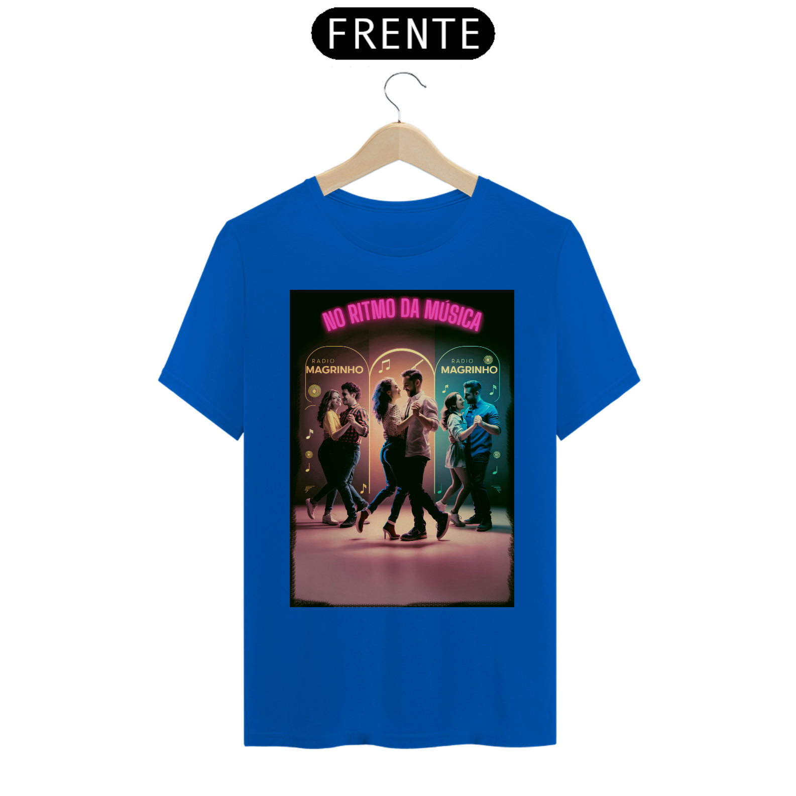 T-Shirt Quality Rádio Magrinho No Ritmo da Música