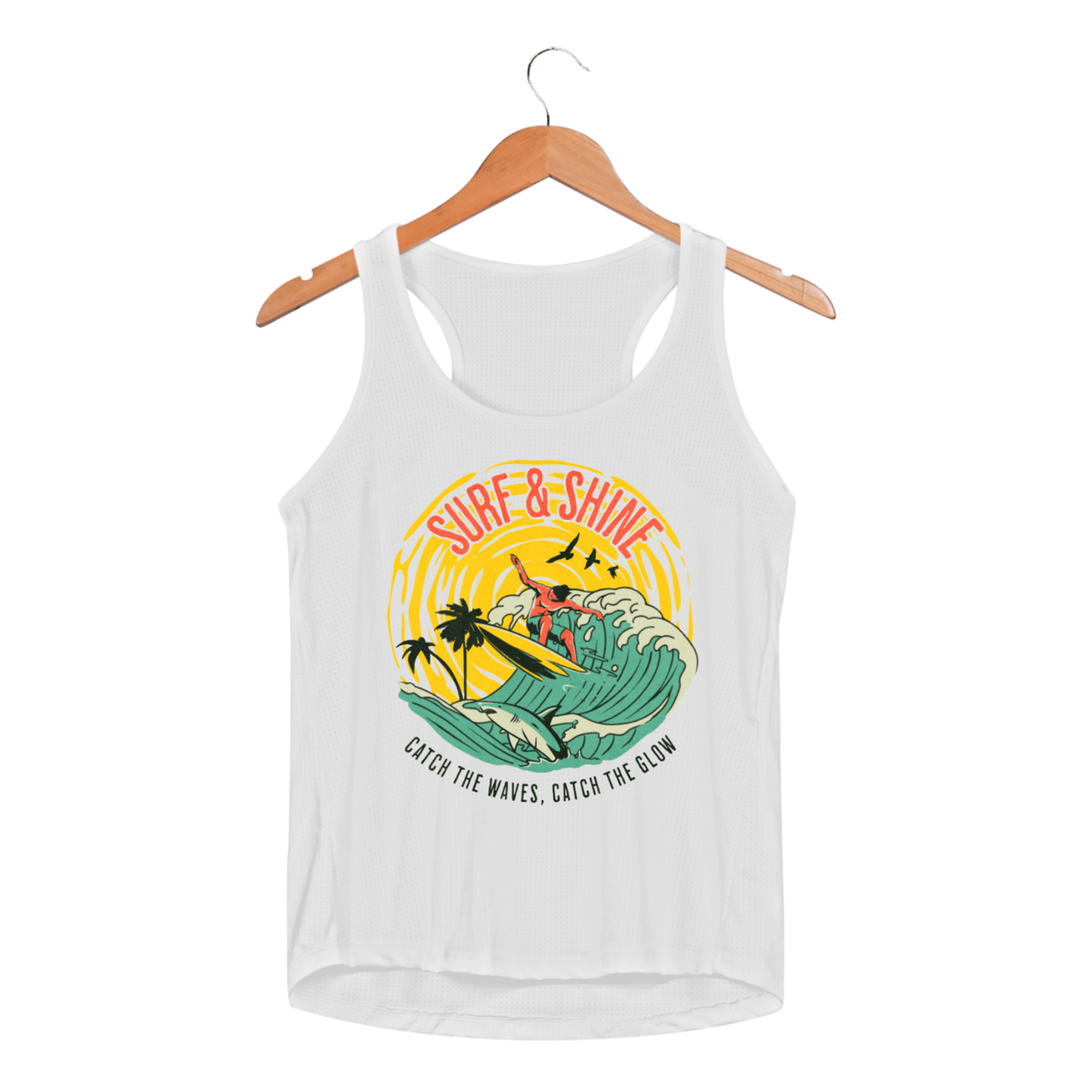 Nome do produto: Regata Fem Sportv Dry Uv Surf & Shine