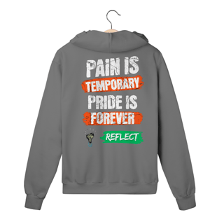 Nome do produto Moletom Com Zíper Pain is Temporary Pride is Forever