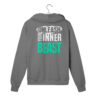 Nome do produto Moletom Com Zíper Unleash Your Inner Beast