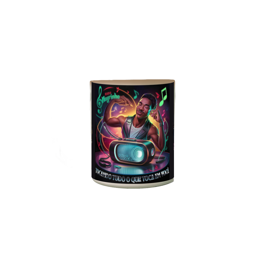 Nome do produto: Caneca Mágica Rádio Magrinho Tocando Tudo o Que Toca em Você