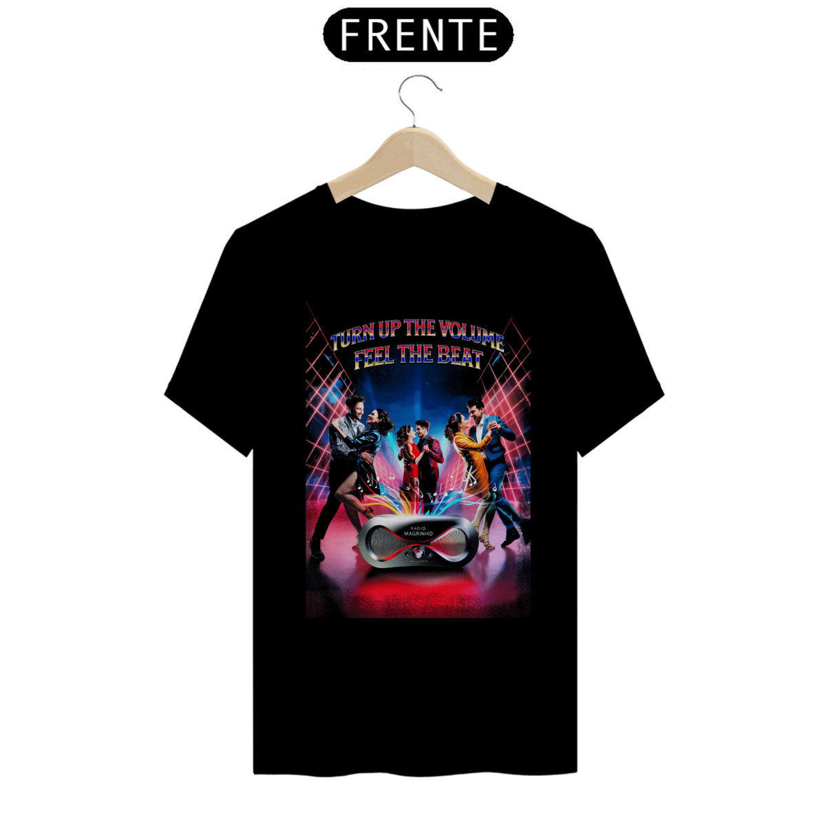Nome do produto: T-Shirt Quality Rádio Magrinho Aumente o Volume Sinta a Batida