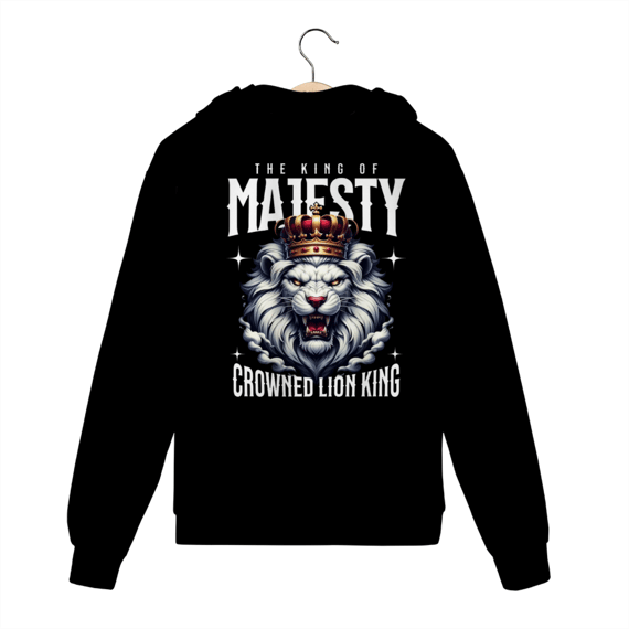 Moletom Com Zíper Leao The King of Majesty