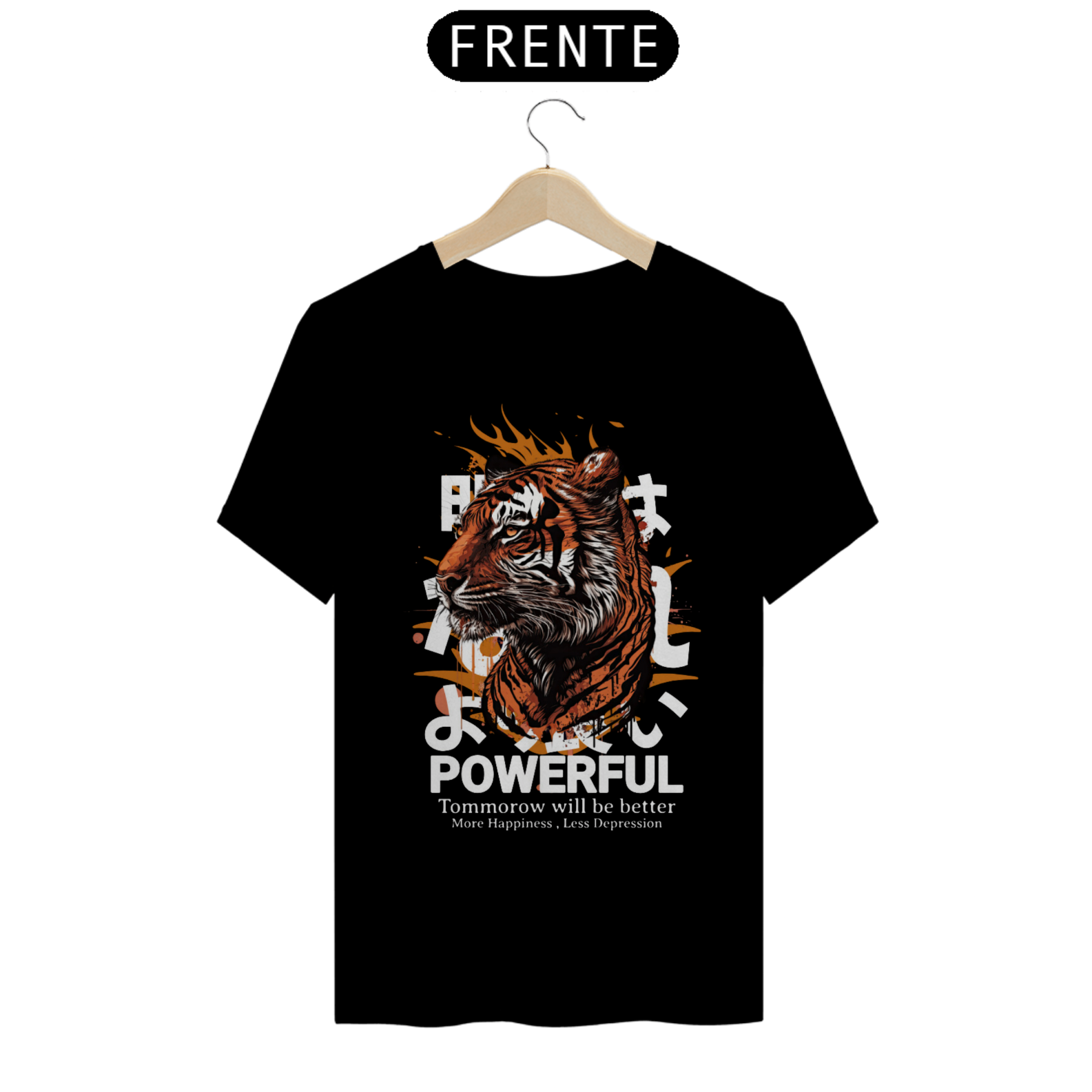 T-Shirt Quality Tiger Powerful