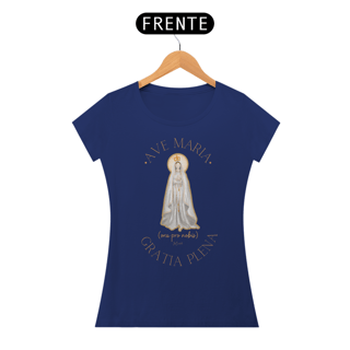 Nome do produto Camiseta Feminina Pima - Mãezinha de Fátima (Ave Maria)