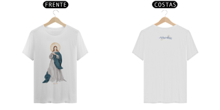 Nome do produto Camiseta Unissex Pima - Mãezinha da Imaculada Conceição #01