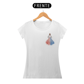 Nome do produto Camiseta Feminina Pima - Jesus Misericordioso #02
