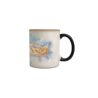 Nome do produto Caneca Mágica Coroa de Espinhos - Azul