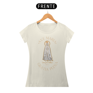 Nome do produto Camiseta Feminina Pima - Mãezinha de Fátima (Ave Maria)