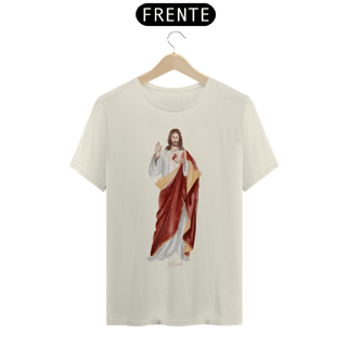 Nome do produto Camiseta Unissex Pima - Sagrado Coração de Jesus #01