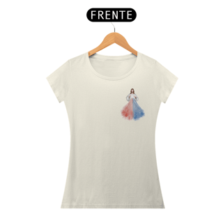 Nome do produto Camiseta Feminina Pima - Jesus Misericordioso #02