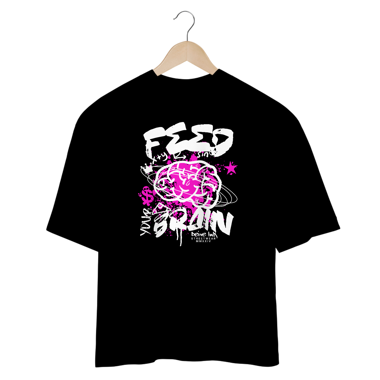 Camiseta Oversized Feed Your Brain