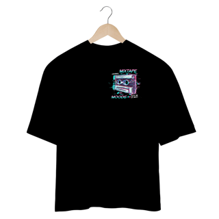 Camiseta Oversized Mixtape Neon Glitch