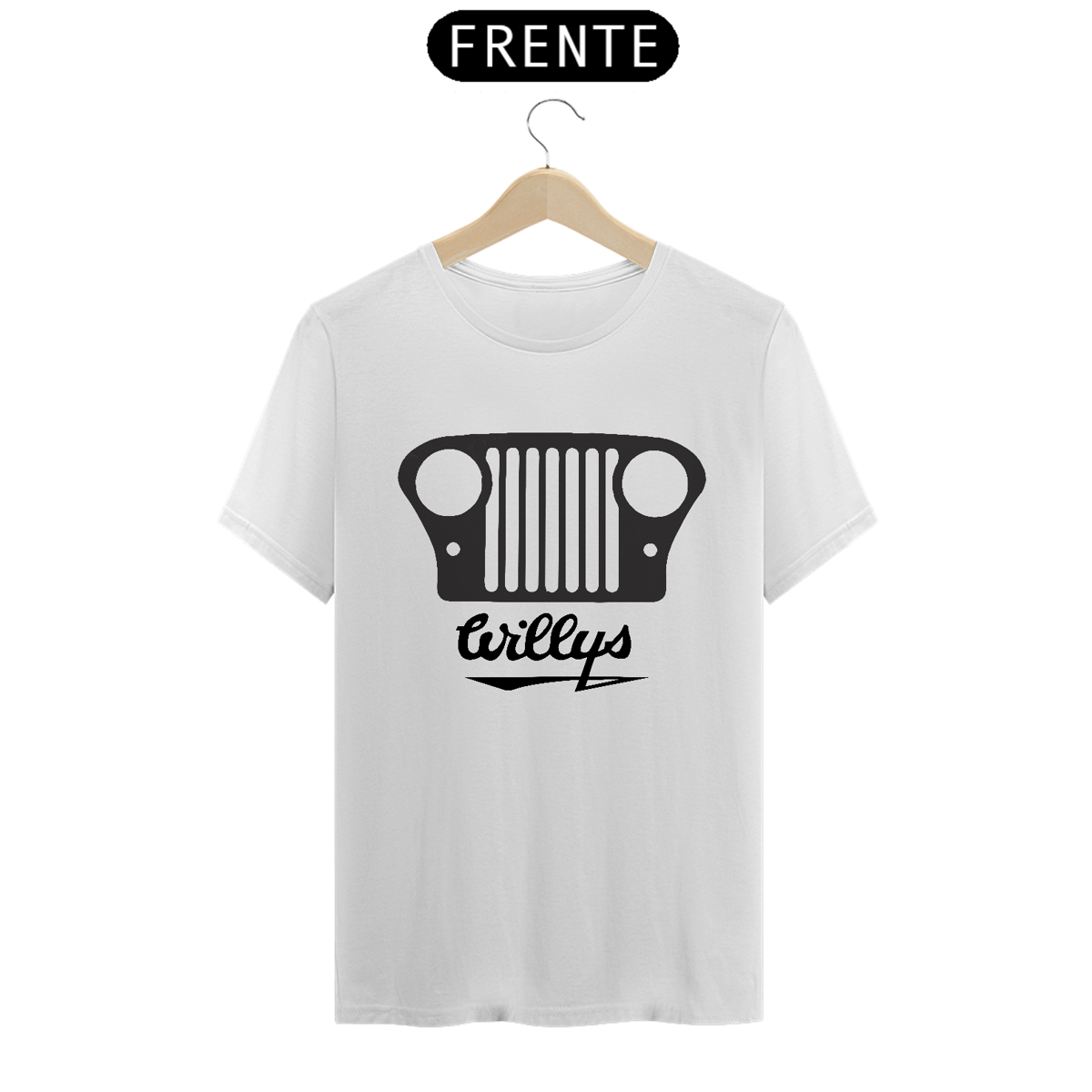 Nome do produto: Camiseta Quality - Grade Willys - Logo Preta
