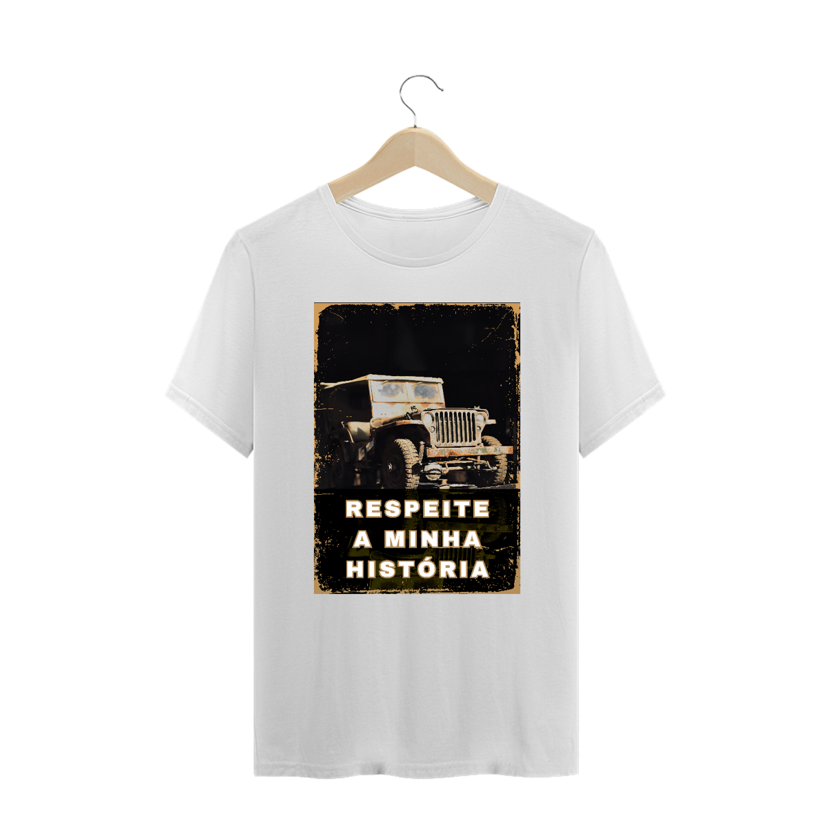 Nome do produto: Camiseta Plus Size - Respeite História