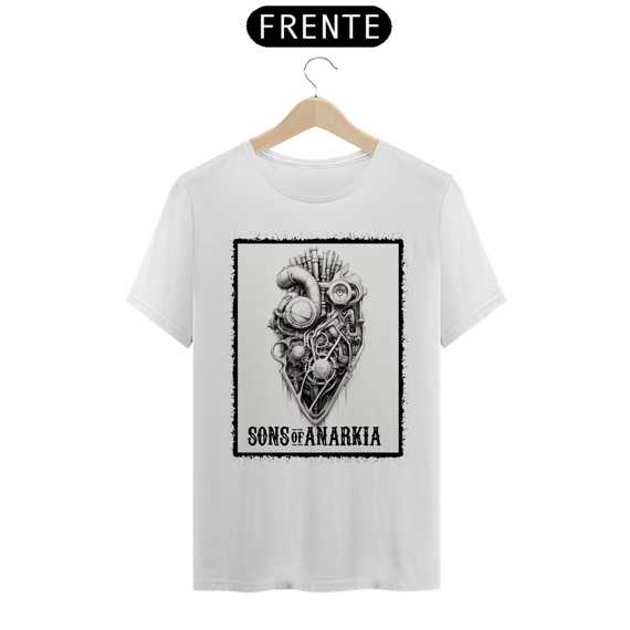 Camiseta Quality - Sons Of Anarkia Coração - Branca