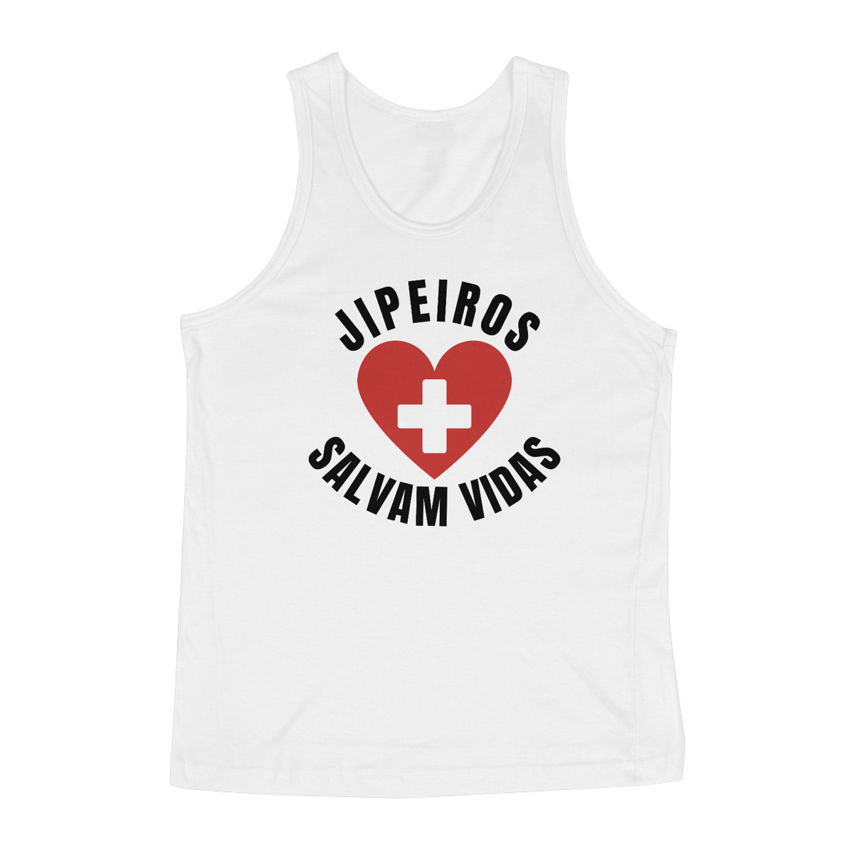 Nome do produto: Camiseta Regata - Jipeiros Salvam - Branca