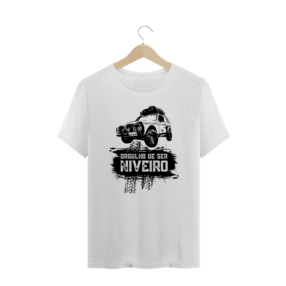 Nome do produto: Camiseta Plus Size - Orgulho Niveiro - Branca