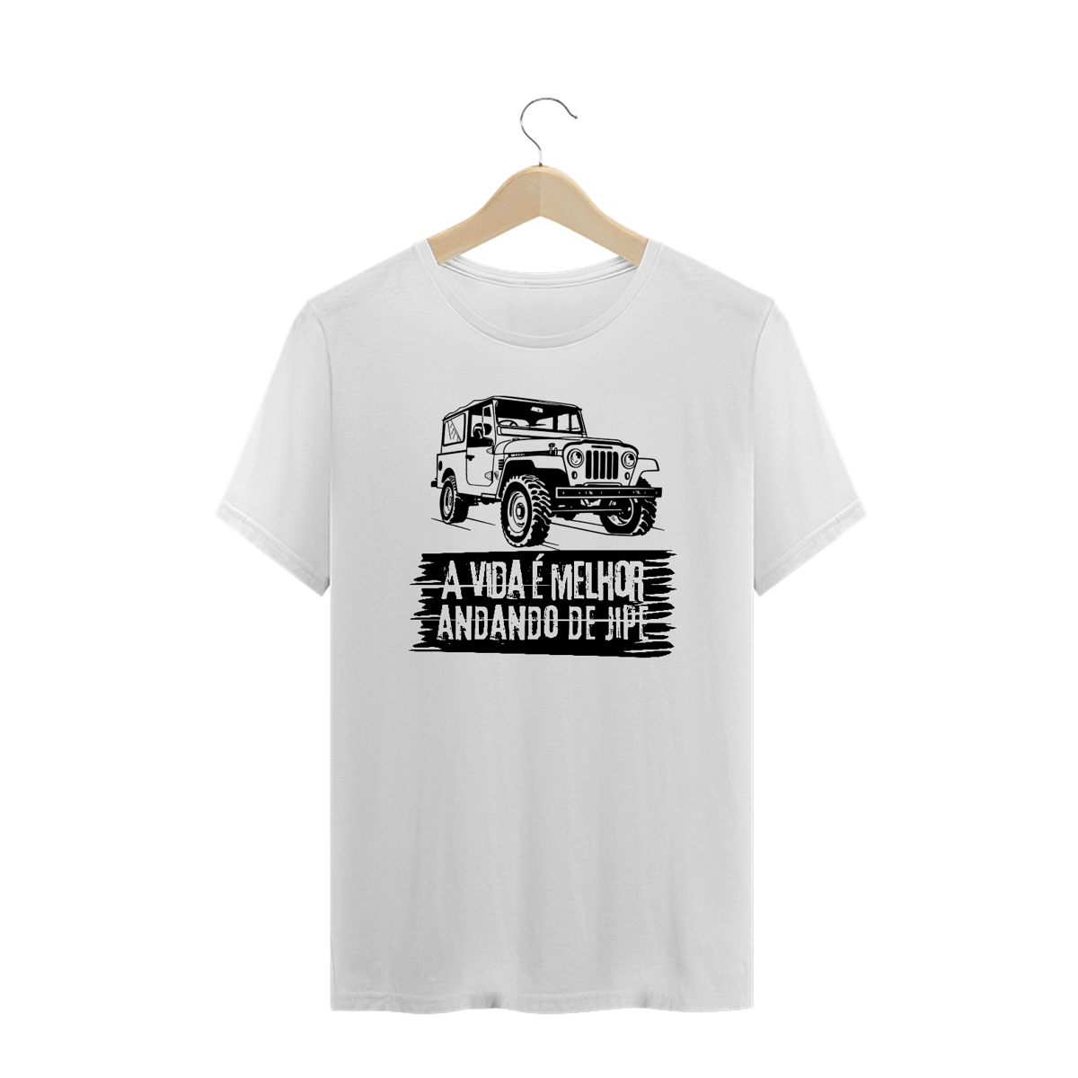 Nome do produto: Camiseta Plus Size - Vida Melhor - Branca
