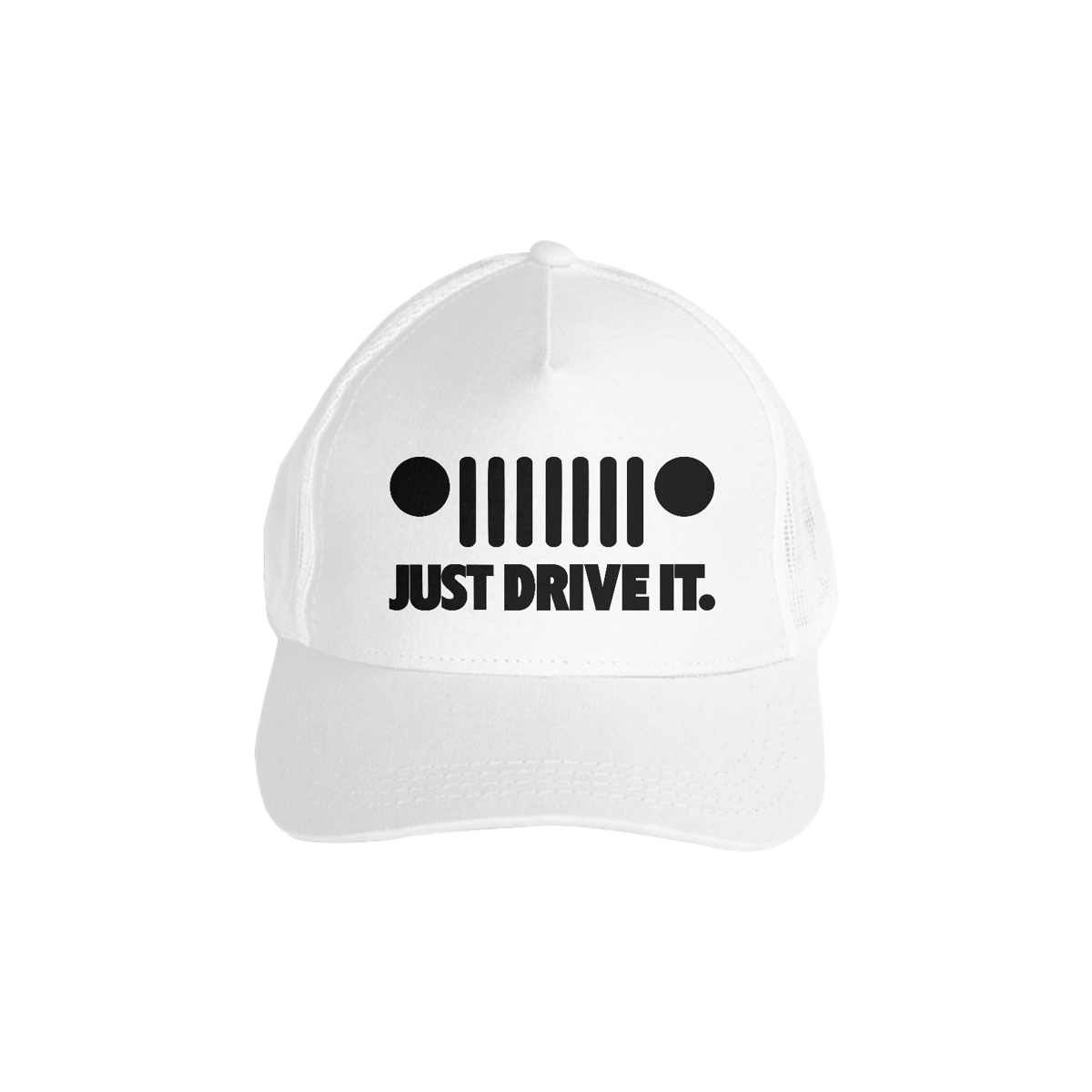 Nome do produto: Boné Americano com Tela - JUST DRIVE IT