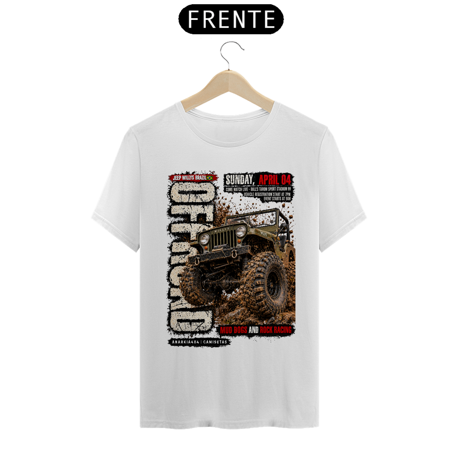 Nome do produto: Camiseta Quality - Jeep Willys Off Road