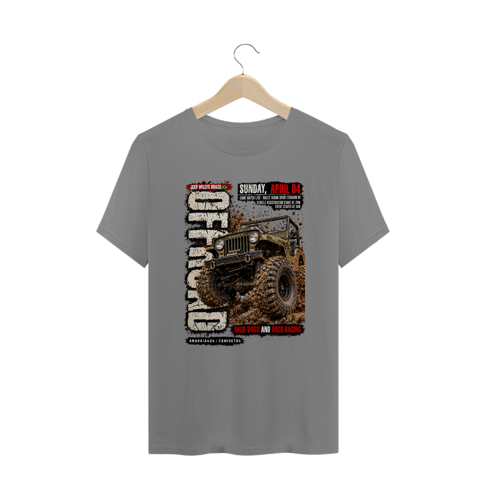 Nome do produto: Camiseta Plus Size - Jeep Willys Off Road