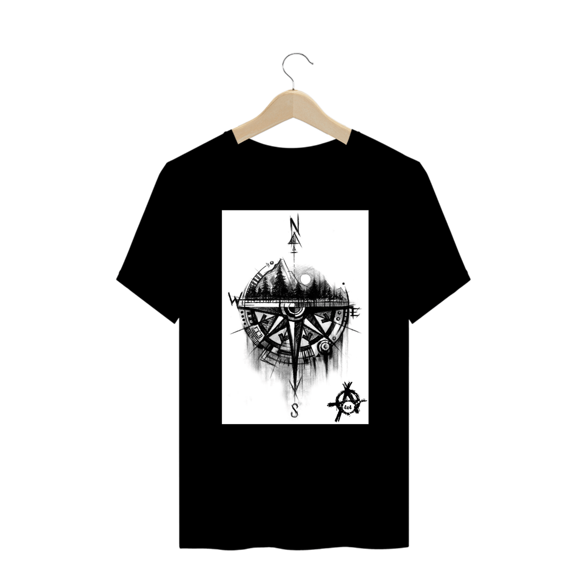 Nome do produto: Camiseta Plus Size - Anarkia4x4 Bússola