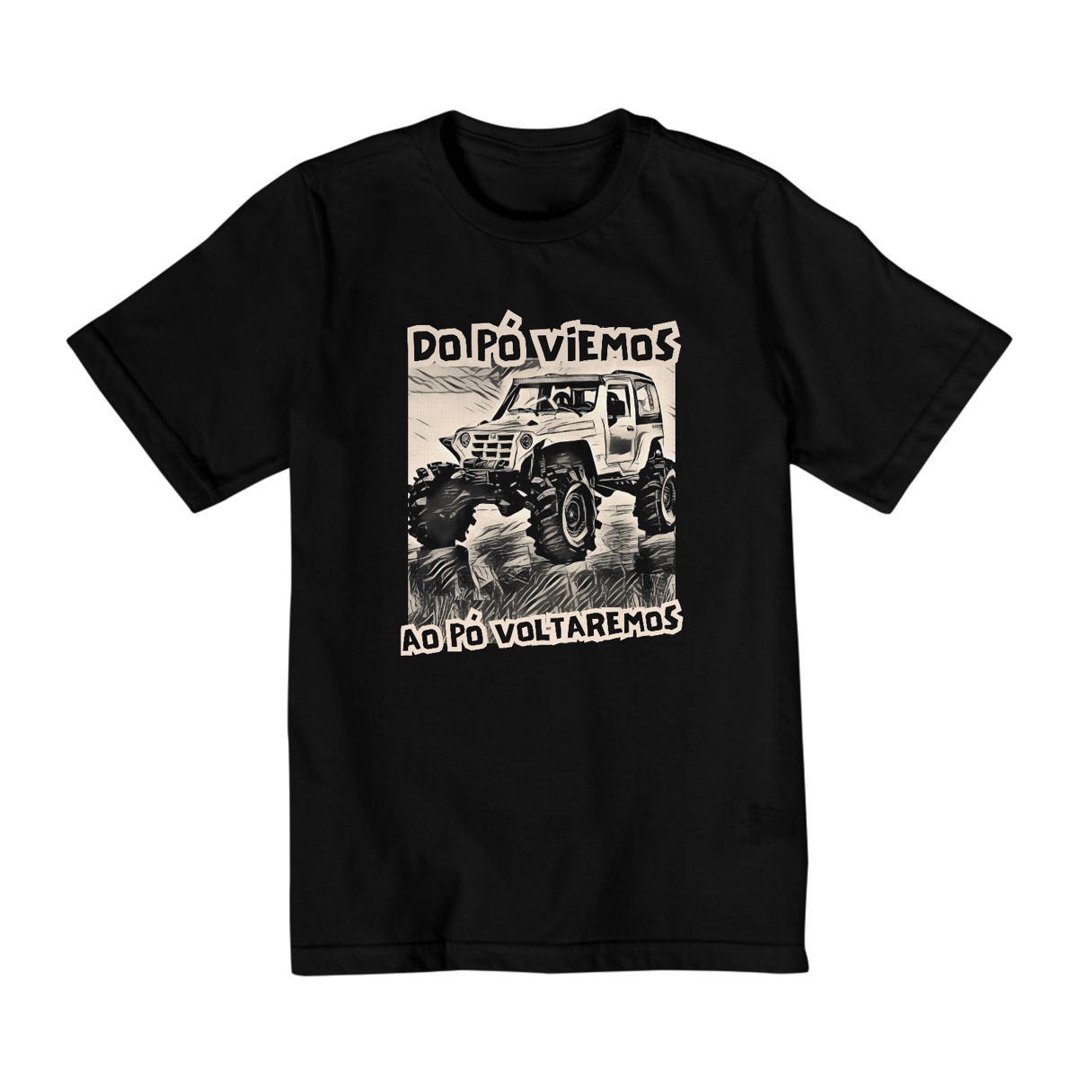 Nome do produto: Camiseta Infantil 02 a 08 Anos  - Troller Antigo  - Do Pó Viemos