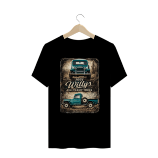 Nome do produto Camiseta Plus Size - F75 1951 Willys 4×4 Pickup Truck