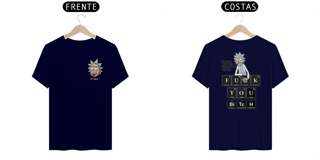 Nome do produto Camiseta Rick and Morty Tabela periódica