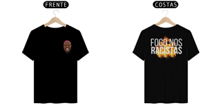 Camiseta Rap Djonga Fogo Nos Racista