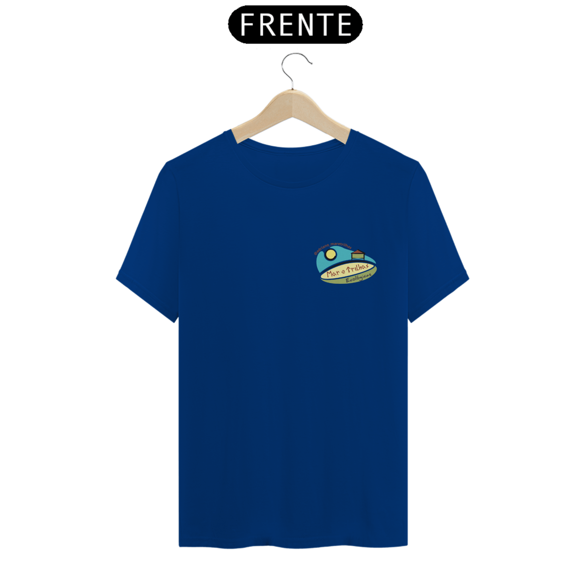 Nome do produto: Camiseta Algodão - Mar e Trilhas