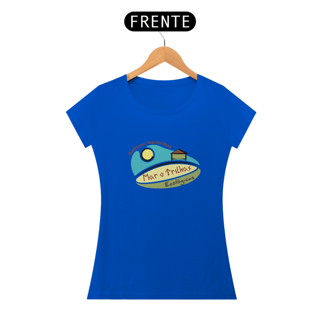 Nome do produto Camiseta Fem Algodão - Mar e Trilhas