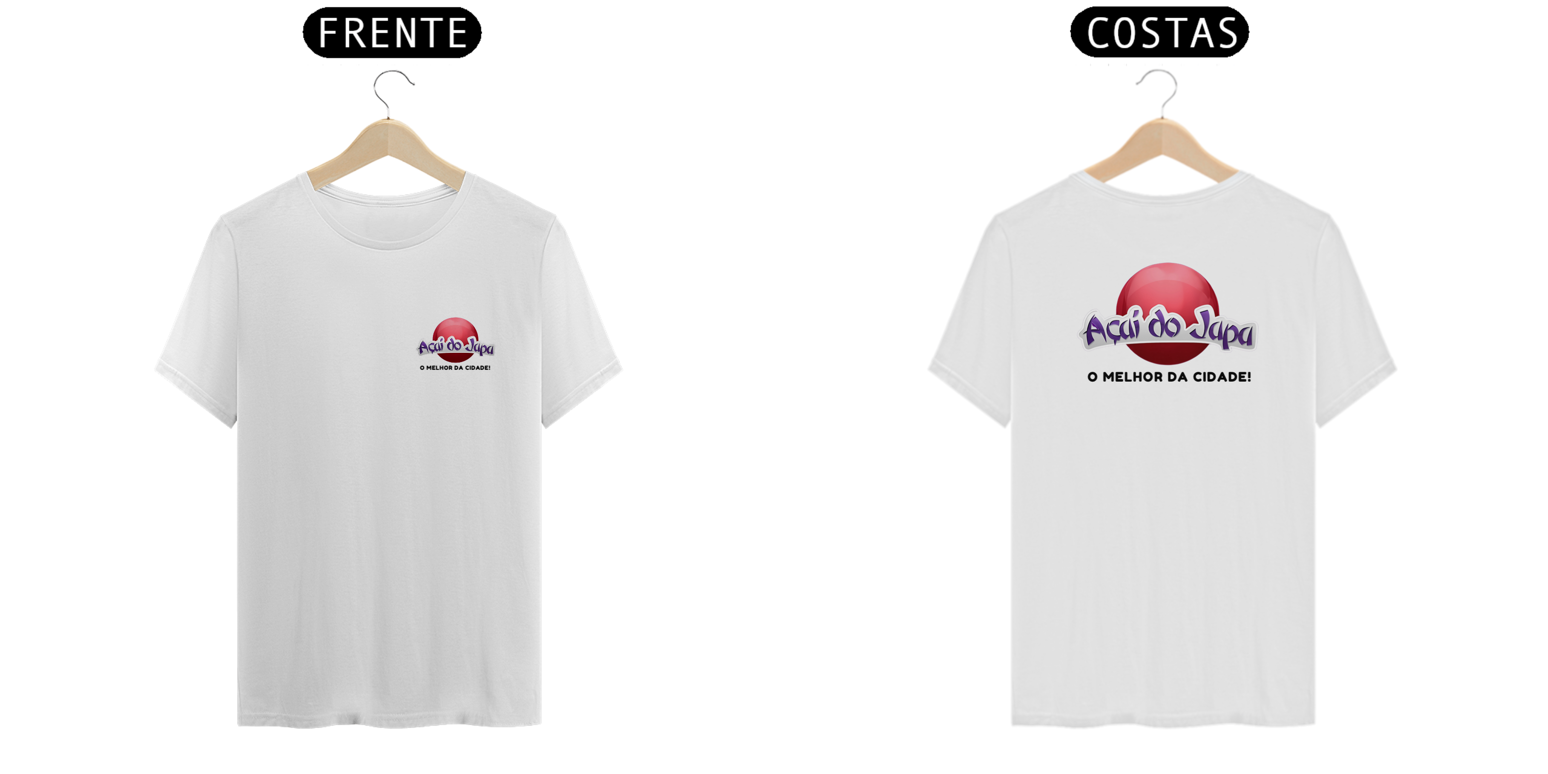 Camiseta Algodão Letra Preta - Açaí do Japa