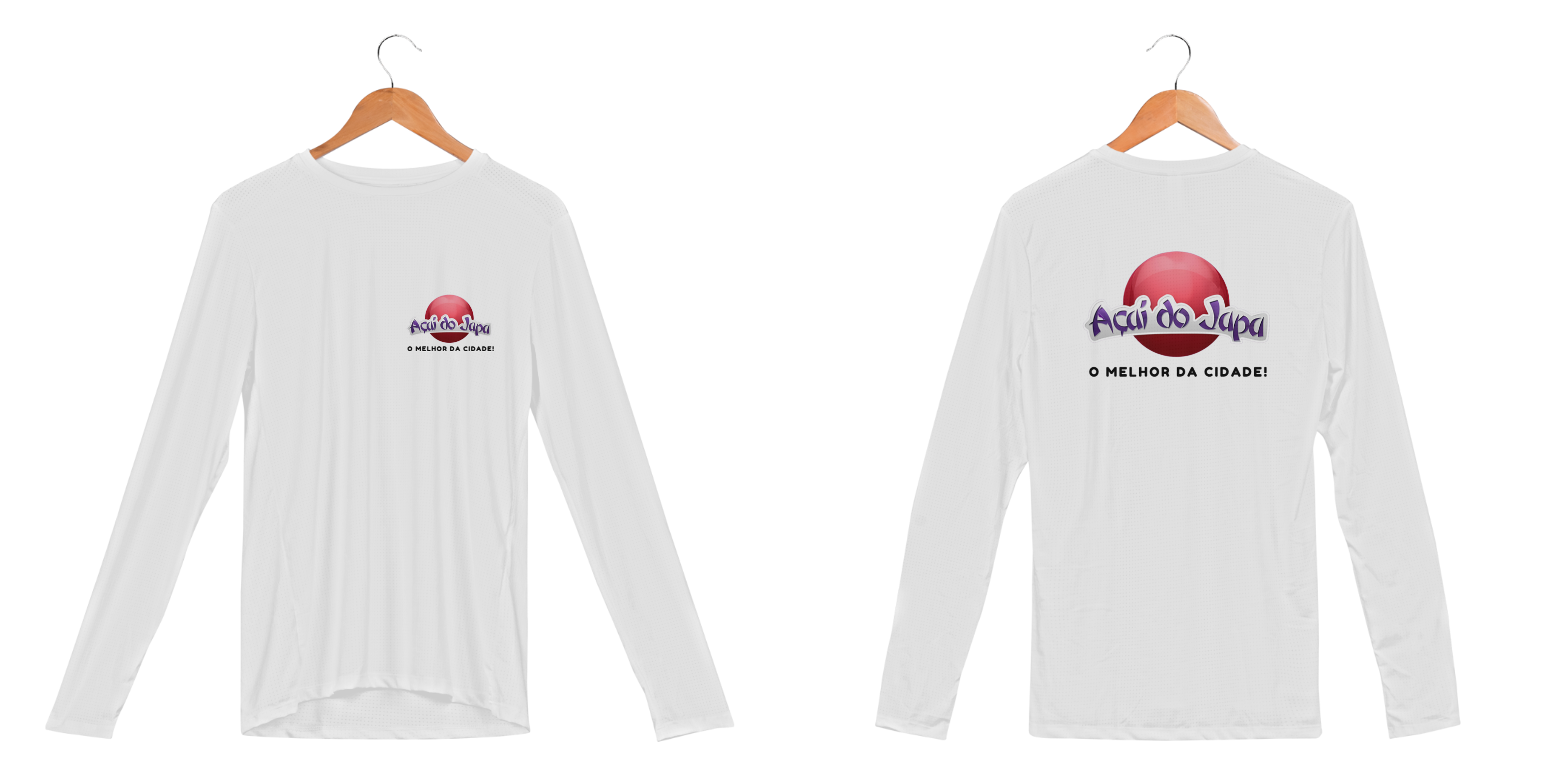 Camisa Longa Dry Uv Letra Preta - Açaí do Japa