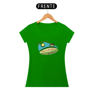 Nome do produto Camiseta Fem Algodão - Mar e Trilhas