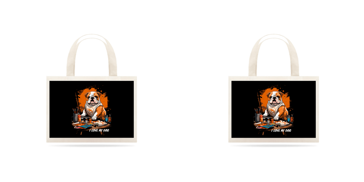 Nome do produto: Bulldog Inglês Arquiteto - Ecobag - Coleção Tal Pais - Tal Patas