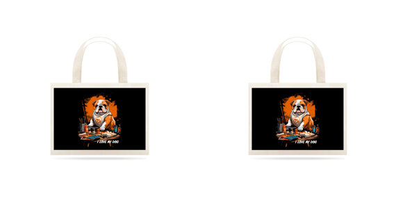Bulldog Inglês Arquiteto - Ecobag - Coleção Tal Pais - Tal Patas