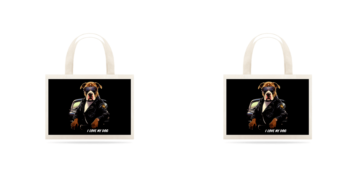 Nome do produto: Pit Bull Policial - Ecobag - Coleção Tal Pais - Tal Patas