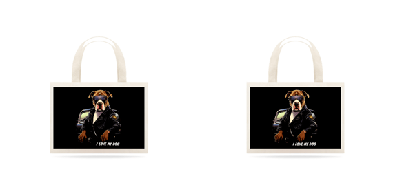 Pit Bull Policial - Ecobag - Coleção Tal Pais - Tal Patas