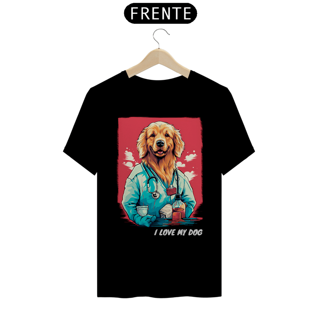 Nome do produto: Golden Retriever Enfermeiro - Coleção Tal Pais - Tal Patas