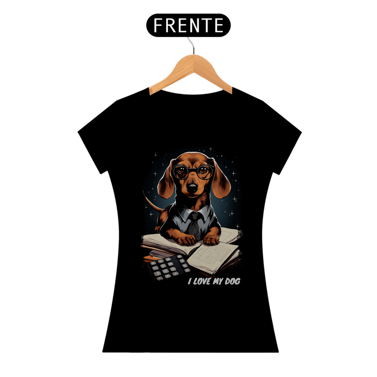 Nome do produto: Dachshund Contador (Basset - cão-salsicha) - Coleção Tal Pais - Tal Patas