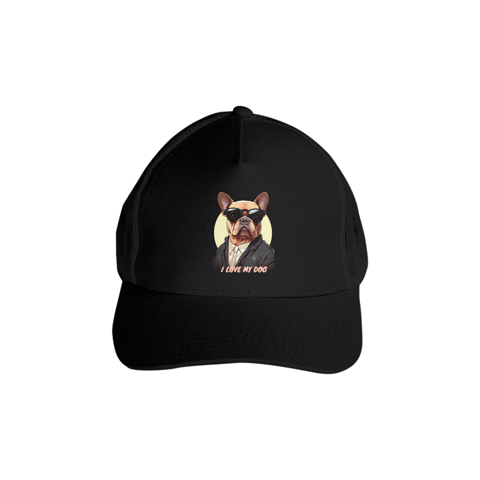 Bulldog, Francês Advogado - Boné Americano com Tela - Coleção Tal Pais - Tal Patas